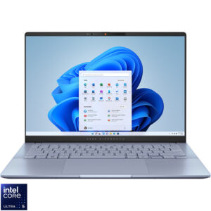 Reducere  ✅ Laptop ASUS 14” Vivobook S 14 OLED S5406MA, WUXGA, Procesor Intel® Core™ Ultra 5 125H (18M Cache, up to 4.50 GHz), 16GB LPDDR5X, 512GB SSD, Intel Arc, Win 11 Pro, Mist Blue Reducere