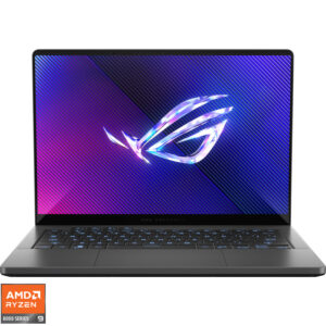 Reducere  ✅ Laptop ASUS Gaming 14” ROG Zephyrus G14 GA403UI, 3K OLED 120Hz, Procesor AMD Ryzen™ 9 8945HS (16M Cache, up to 5.2 GHz), 32GB LPDDR5X, 1TB SSD, GeForce RTX 4070 8GB, No OS, Eclipse Gray Reducere