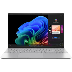 Reducere  ✅ Laptop ASUS 15.6” Vivobook S 15 OLED S5507QA, 3K 120Hz, Procesor Qualcomm Snapdragon X Elite X1E-78-100, 32GB LPDDR5X, 1TB SSD, Qualcomm Adreno, Win 11 Pro, Cool Silver Reducere