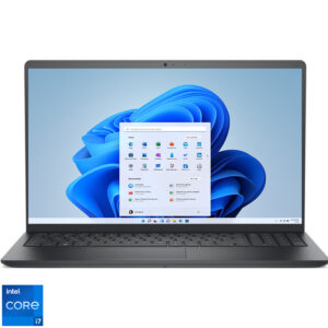 Reducere  ✅ Laptop DELL 15.6” Vostro 3510 (seria 3000), FHD, Procesor Intel® Core™ i7-1165G7 (12M Cache, up to 4.7 GHz), 8GB DDR4, 512GB SSD, Intel Iris Xe, Win 11 Pro, Carbon Black, 3Yr ProSupport Reducere