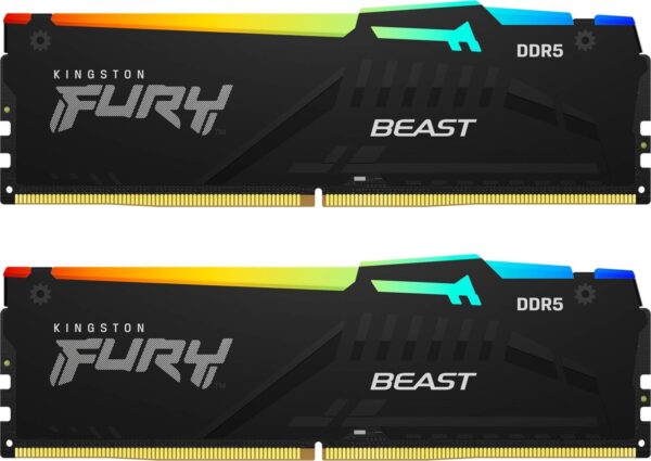 Reducere  ✅ Memorie Kingston FURY Beast RGB 32GB DDR5 6800MHz CL34 Dual Channel Kit Reducere