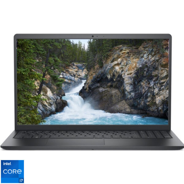 Reducere  ✅ Laptop DELL 15.6” Vostro 3510 (seria 3000), FHD, Procesor Intel® Core™ i7-1165G7 (12M Cache, up to 4.7 GHz), 8GB DDR4, 512GB SSD, Intel Iris Xe, Linux, Carbon Black, 3Yr ProSupport Reducere