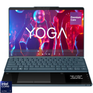 Reducere  ✅ Ultrabook Lenovo 13.3” Yoga Book 9 13IMU9, 2.8K OLED Touch, Procesor Intel® Core™ Ultra 7 155U (12M Cache, up to 4.80 GHz), 16GB DDR5X, 1TB SSD, Intel Integrated Graphics, Win 11 Home, Tidal Teal, 3Yr Onsite Premium Care Reducere