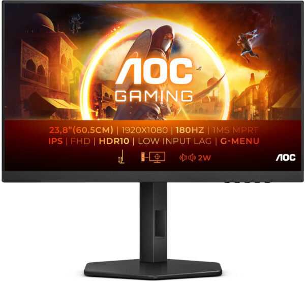 Reducere  ✅ Monitor LED AOC Gaming 24G4X  23.8 inch FHD IPS 0.5 ms 180 Hz HDR G-Sync Compatible Reducere