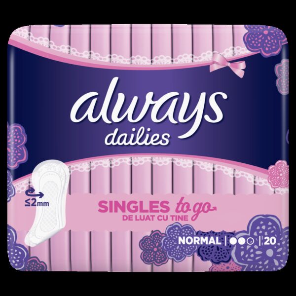 Reducere  ALWAYS LINERS SINGLE TO GO X 20BUC Reducere