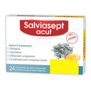 Reducere  ZDROVIT SALVIASEPT ACUT FARA ZAHAR 24 COMPRIMATE DE SUPT + 20% Reducere