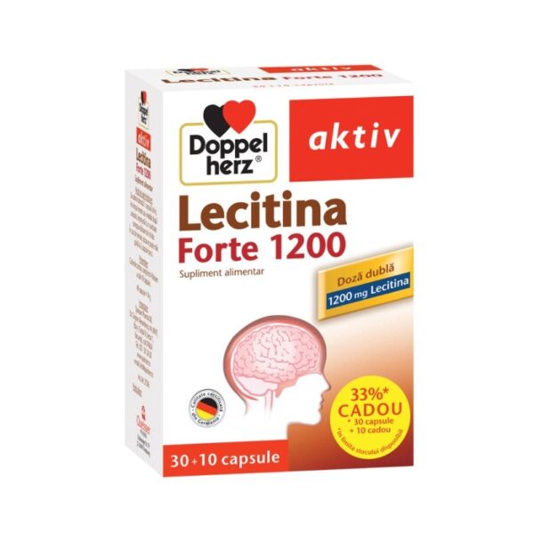 Reducere  DOPPELHERZ AKTIV LECITINA FORTE 1200MG X 30 CAPSULE + 10 CAPSULE CADOU Reducere