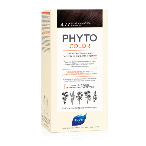 Reducere  PHYTOCOLOR VOPSEA 4.77 INTENSE CHESTNUT BROWN Reducere