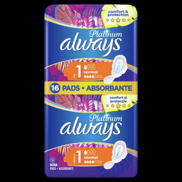 Reducere  ALWAYS PLATINUM NORMAL PLUS DUO ABSORBANTE 16BUC Reducere