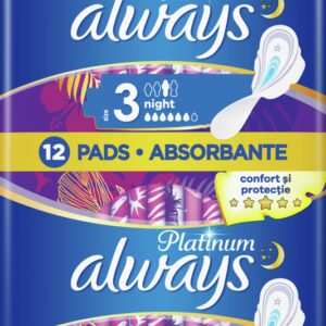 Reducere  ALWAYS PLATINUM NIGHT DUO ABSORBANTE 12BUC Reducere