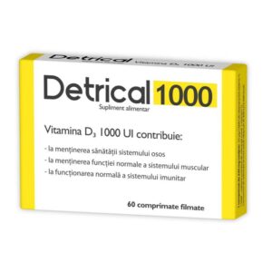 Reducere  ZDROVIT DETRICAL D3 1000UI X 60 COMPRIMATE FILMATE Reducere