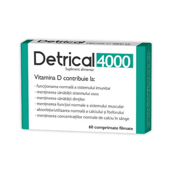 Reducere  ZDROVIT DETRICAL D3 4000UI X 60 COMPRIMATE FILMATE Reducere