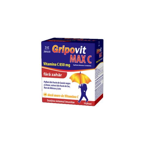 Reducere  ZDROVIT GRIPOVIT MAX C FARA ZAHAR 10 PLICURI Reducere