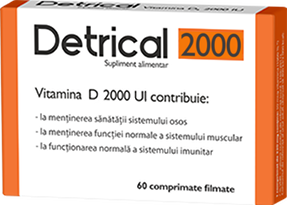 Reducere  ZDROVIT DETRICAL D3 2000UI X 60 COMPRIMATE FILMATE Reducere