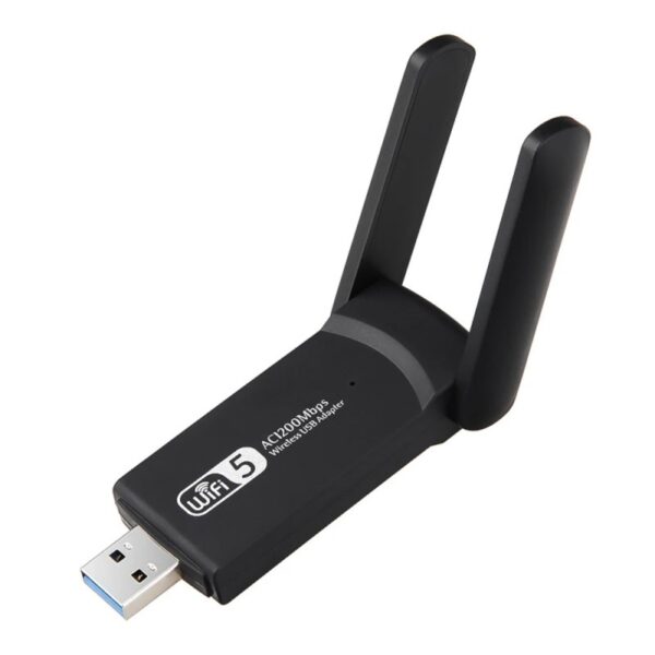 Reducere  Adaptor Wireless Techstar® AC 1300 Dual-Band, 1200Mbps, USB 3.0, 2.4G/5G, Long Range, 2 Antene, Negru Reducere