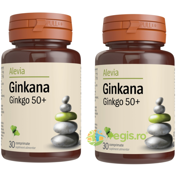 Reducere  Pachet Ginkana Ginkgo 50 Plus 30cpr+30cpr