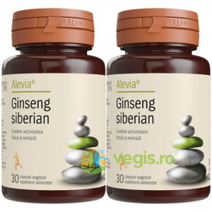 Reducere  Pachet Ginseng Siberian 30cps+30cps vegetale