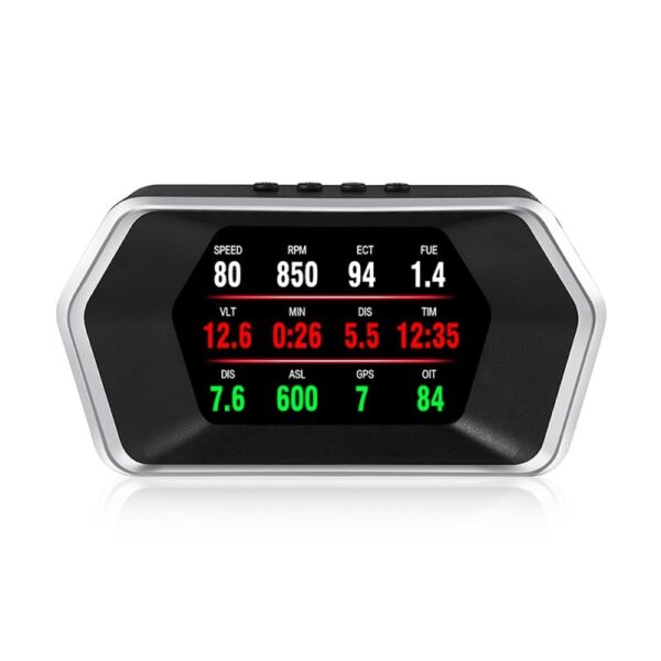 Reducere  Aparat diagnosticare si afisaj informatii bord, Head Up Display Techstar® OBD II, GPS Dual System, P 17, 9 tipuri de afisaj, Viteză, RPM, Alarmă de supraviteză, Temperatura apei Reducere