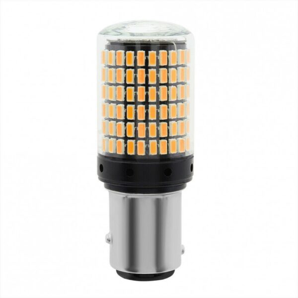 Reducere  Bec Led Auto Techstar® BAY15D, 1157, Galben, 12V, 21W, 800 lm, Argintiu Reducere