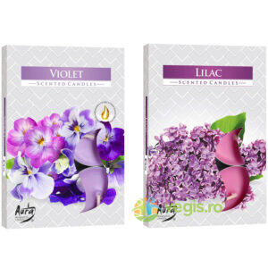 Reducere  Set Lumanari Tip Pastila Aroma Violete 6 buc. + Set Lumanari Tip Pastila Aroma Liliac 6 buc.