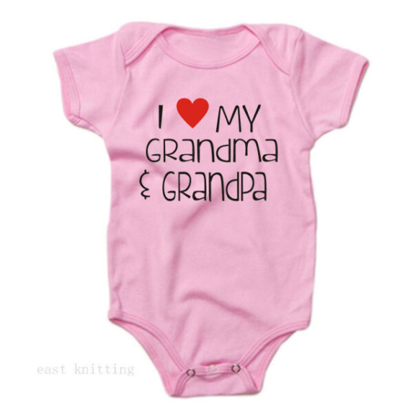 Reducere  Body roz pentru fetite – I love grandma and grandpa