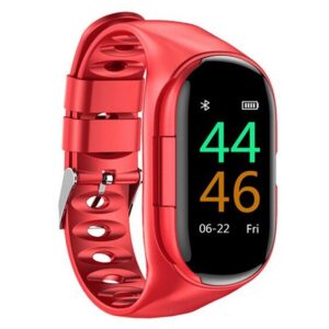 Reducere  Bratara Smart Fitness cu Casti Bluetooth InEar Techstar® M1 Bluetooth 5.0, HD TFT, Incarcare USB, Greutate 36g, Control Touch, Incarcare Magnetica, Rosu Reducere