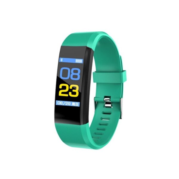 Reducere  Bratara Smart Fitness Techstar® ID115 Plus Fitness, 0,95″ OLED, BT4.0, Waterproof IP65, Monitorizare Puls, Tensiune, Verde Reducere