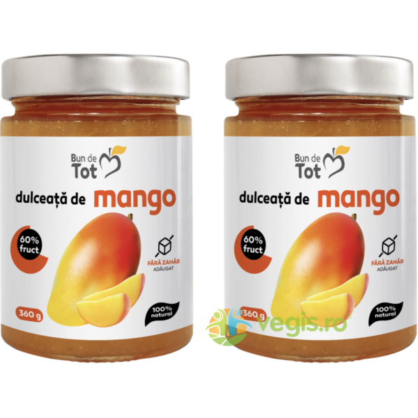 Reducere  Pachet Dulceata de Mango fara Zahar 360g+360g