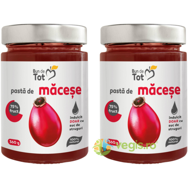 Reducere  Pasta de Macese fara Zahar 360g+360g