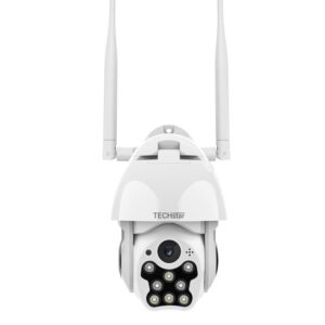 Reducere  Camera Supraveghere PTZ Techstar® 903, 2MP, FullHD, Lumina Infrarosie si LED, Control Vertical + Orizontal, Audio Bidirectional, Detectarea Miscarii, ONVIF, P2P, Cloud, Slot MicroSD, Auto-Tracking Reducere