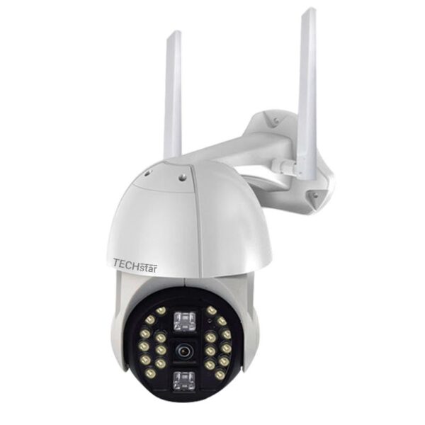 Reducere  Camera Supraveghere PTZ Techstar® 904, 2MP, FullHD, Lumina Infrarosie si LED, Control Vertical + Orizontal, Audio Bidirectional, Detectarea Miscarii, P2P, Cloud, Slot MicroSD, Auto-Tracking Reducere