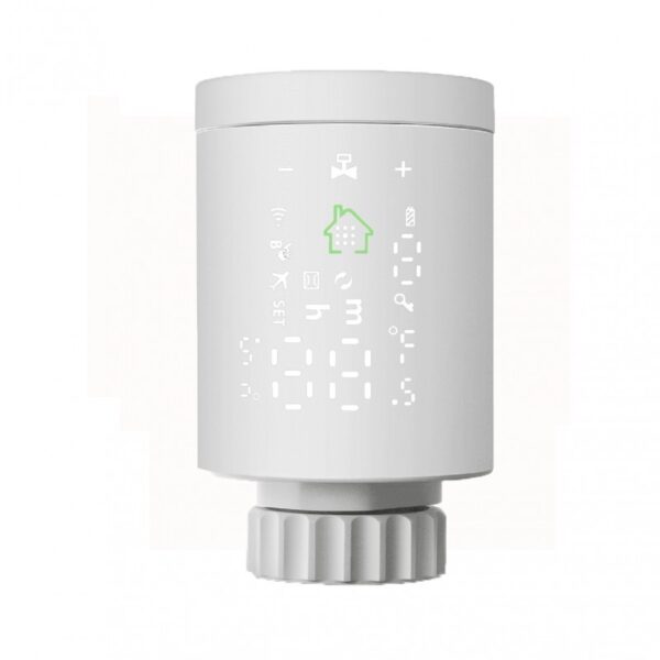 Reducere  Cap Termostat Inteligent Calorifer Techstar® HY368, Smart, Ecran LED, Protocol ZigBee, Pentru Radiator, Cu Programare, Aplicatie Mobil, Adaptoare Incluse Reducere