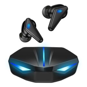 Reducere  Casti Bluetooth pentru Gaming Techstar® K55, Bluetooth 5.0, Microfon, Control prin atingere, Indicator LED, Rezistente la apa, potrivite pentru jocuri video/fitness/birou, Carcasa Magnetica, Negru Reducere