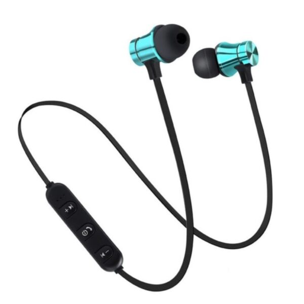 Reducere  Casti Wireless Bluetooth Sport BT4, Waterproof, Tip In-Ear Headset, Microfon Incorporat, Albastru Reducere