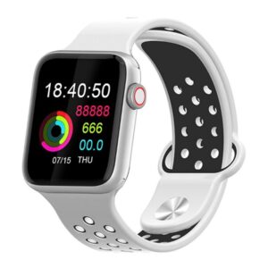 Reducere  Ceas Smartwatch Techstar® T55, 1.3 Inch IPS, Monitorizare Cardiaca, Tensiune, Sedentarism, Bluetooth 5.0, (2 curele, alb + negru) Alb/Negru Reducere