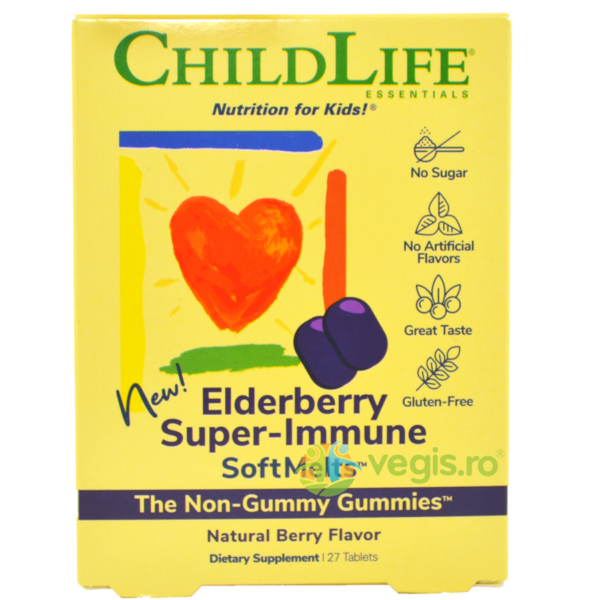 Reducere  Elderberry Super-Immune SoftMelts 27 tab. masticabile Secom,