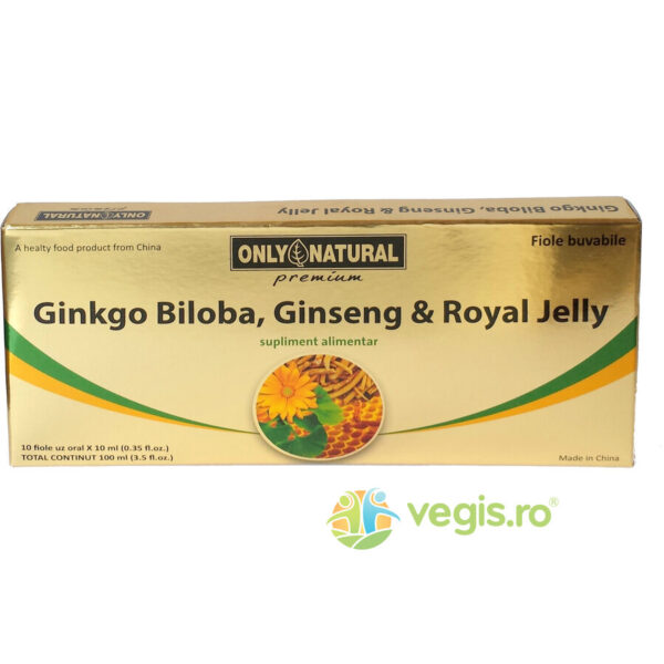 Reducere  ON Ginkgo Biloba + Ginseng + Royal Jelly 10fiole*10ml 1000+200+300mg