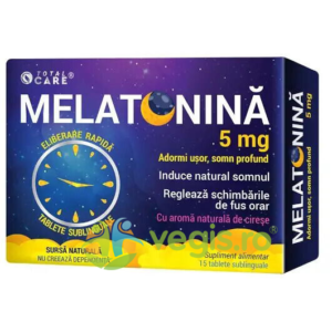 Reducere  Melatonina 5mg cu Eliberare Rapida 15tb sublinguale