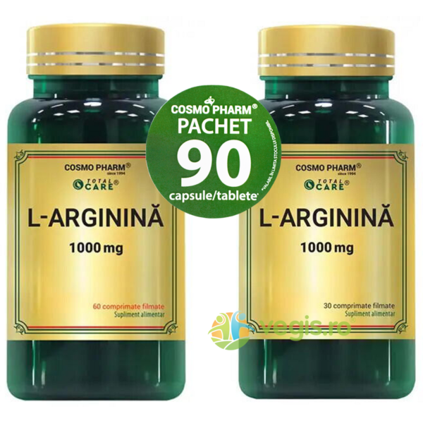 Reducere  Pachet L-Arginina 1000mg 60tb + 30tb