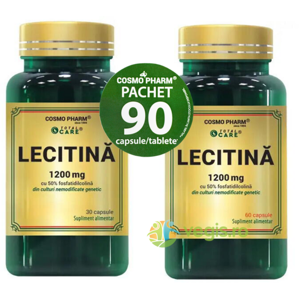 Reducere  Pachet Lecitina 1200mg 60cps + 30cps