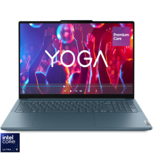 Reducere  ✅ Ultrabook Lenovo 16” Yoga Pro 9 16IMH9, 3.2K Mini LED 165Hz, Procesor Intel® Core™ Ultra 9 185H (24M Cache, up to 5.10 GHz), 64GB DDR5X, 1TB SSD, GeForce RTX 4070 8GB, Win 11 Home, Tidal Teal, 3Yr Onsite Premium Care Reducere