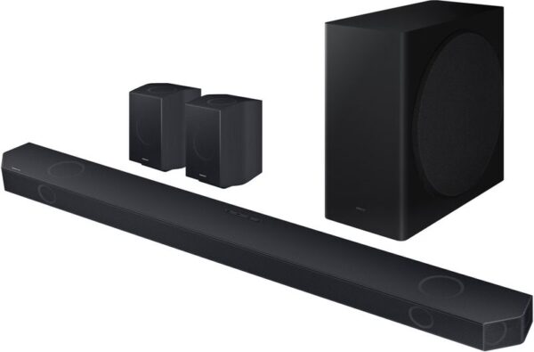 Reducere  ✅ Sistem Home Cinema Samsung HW-Q930D, 9.1.4, 540W, Bluetooth, Wi-Fi, Subwoofer wireless, Dolby Atmos, Black Titan Reducere