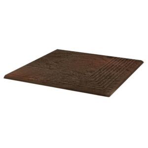 Reducere  Klinker grinda arcuita de colt structurala Semir Brown Portelanat 30 x 30 Reducere