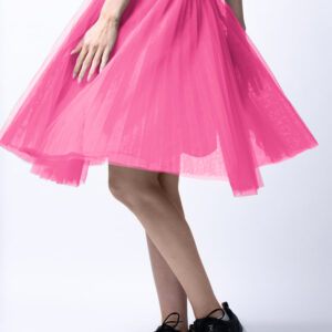 Reducere  Fusta midi din tulle plisat, roz Reducere