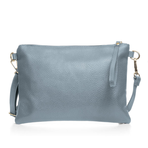 Reducere  Geanta plic crossbody bleu, din piele naturala Reducere