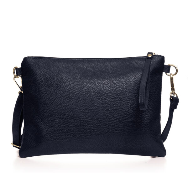 Reducere  Geanta plic crossbody bleumarin, din piele naturala Reducere