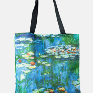 Reducere  Geanta shopper din material textil, cu imprimeu inspirat dintr-o pictura cu    Nuferii   de Claude Monet Reducere