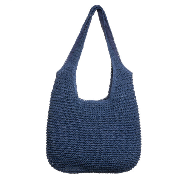 Reducere  Geanta shopper impletita cu manere late, bleumarin Reducere