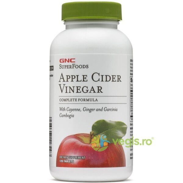 Reducere  Otet din Cidru de Mere (Apple Cider Vinegar) Super Foods 120tb