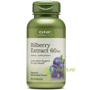 Reducere  Bilberry Extract 60mg (Extract Standardizat din Afine) Herbal Plus 100cps